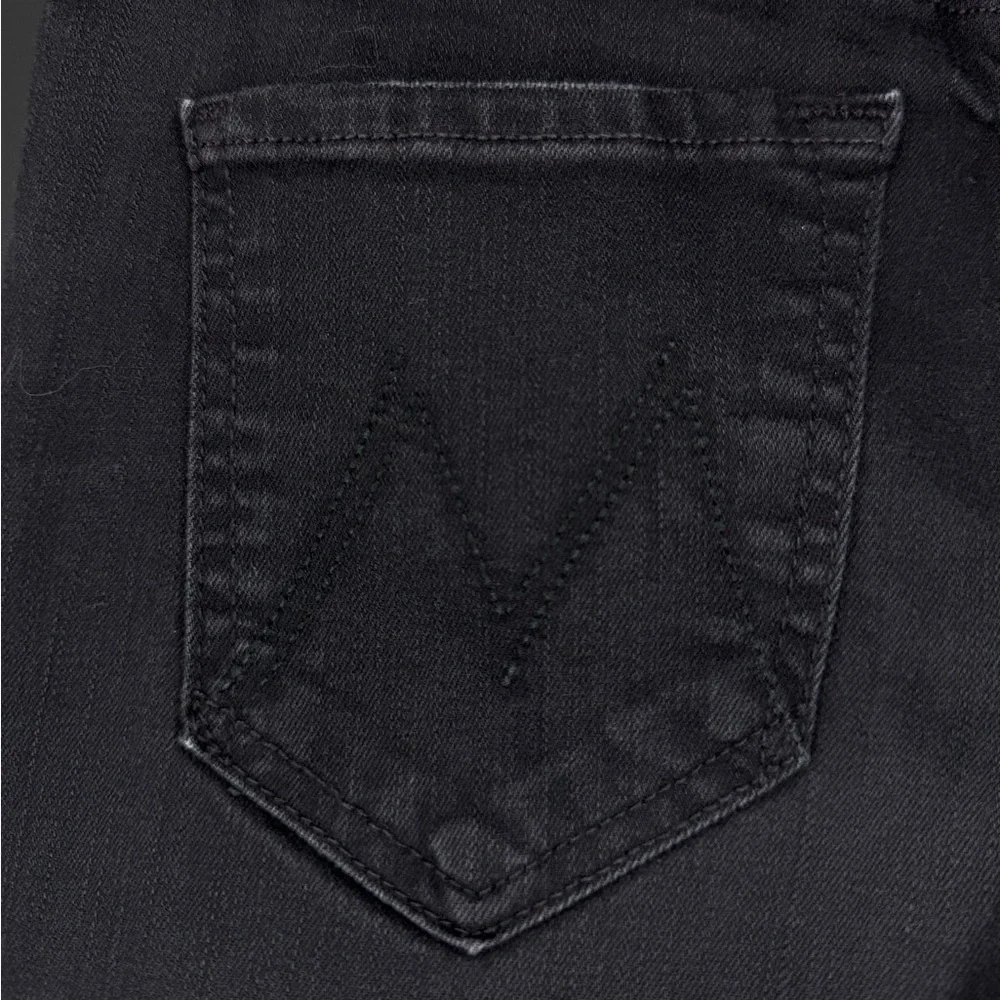 Mother Denim The Insider Crop Step Fray in wash Not Guilty Black Size 25 EUC - Picture 11 of 16